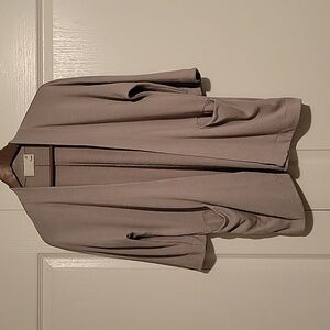 Aritzia Wilfred Free Open Half Sleeve Cardigan in Light Gray